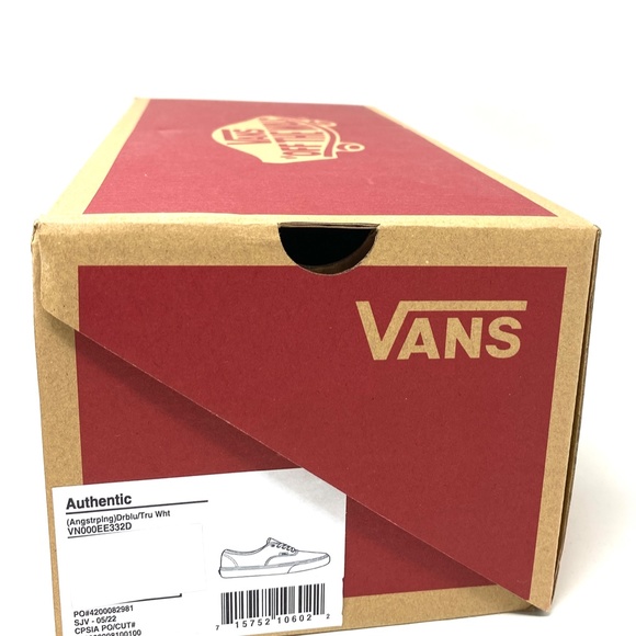 VANS Authentic Canvas Blue White Low Top Women's Sneakers Size Skate VN000EE332D - Picture 10 of 11